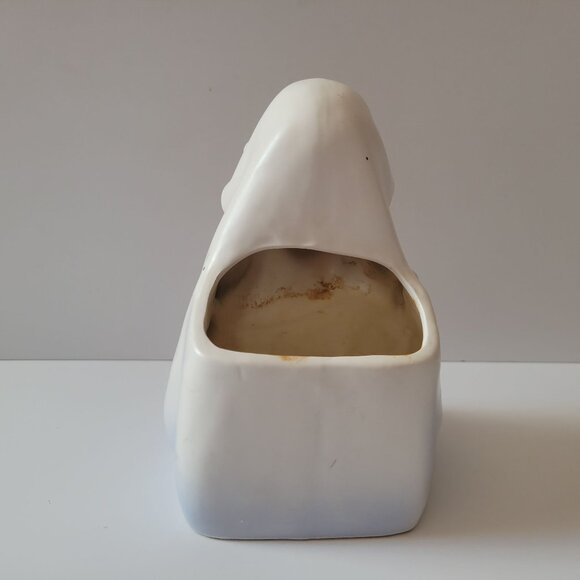 Napco Ceramic Virgin Mary Head Vase Planter 7 Inch Blue & White Religious Decor - Picture 2 of 9